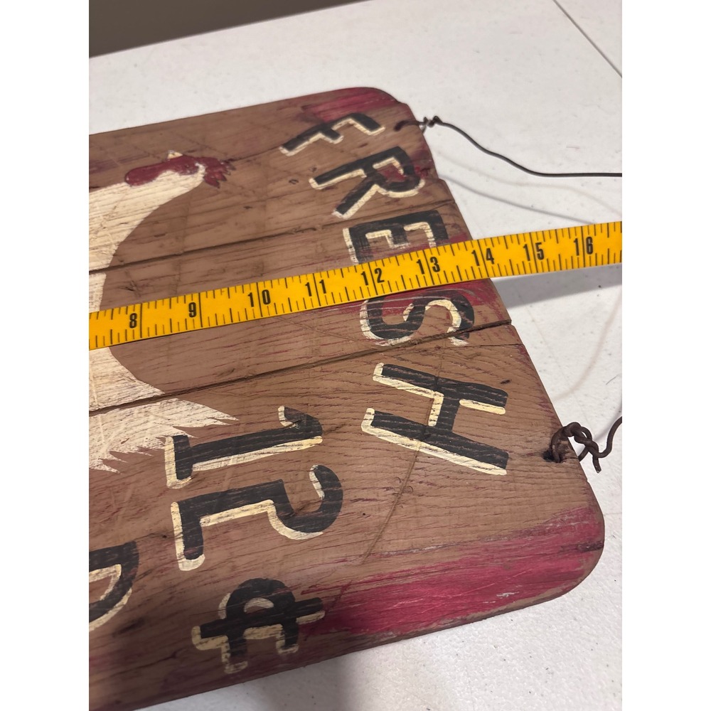 Vintage Farmhouse Wooden Sign Fresh Eggs 12 Cents Rustic Hen Wall Decor 12x9.5 - Picture 6 of 7